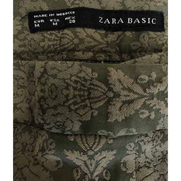 NWT Zara Green Paisley Trousers - M - Picture 4 of 7